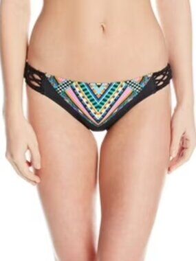 Jessica Simpson Womens Bali Breeze Hipster Bikini Bottom Low Rise Size M NWT